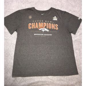 Official NFL Nike Denver Broncos Country Super Bowl 50 T-Shirt  X Large‎ Gray XL